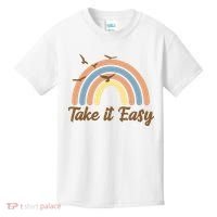 Take It Easy Rainbow Mental Health Kids T-Shirt thumb 0