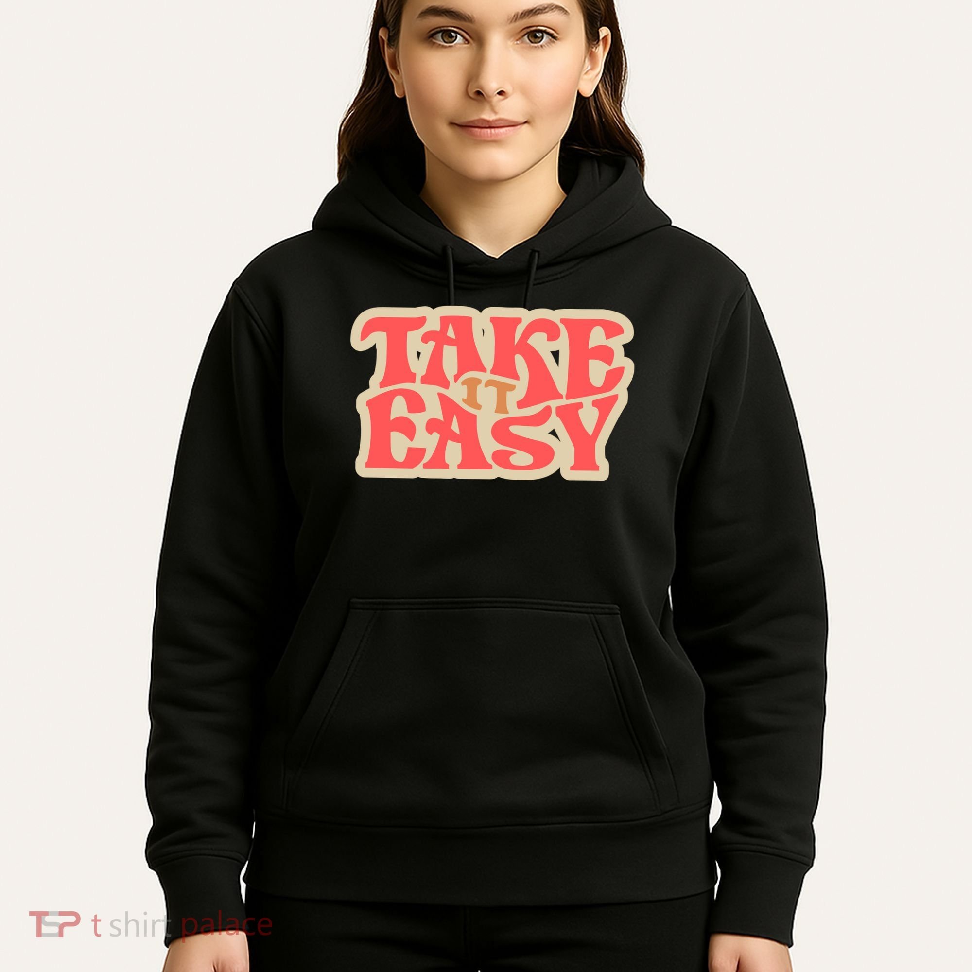 Take It Easy Retro Quote Hoodie