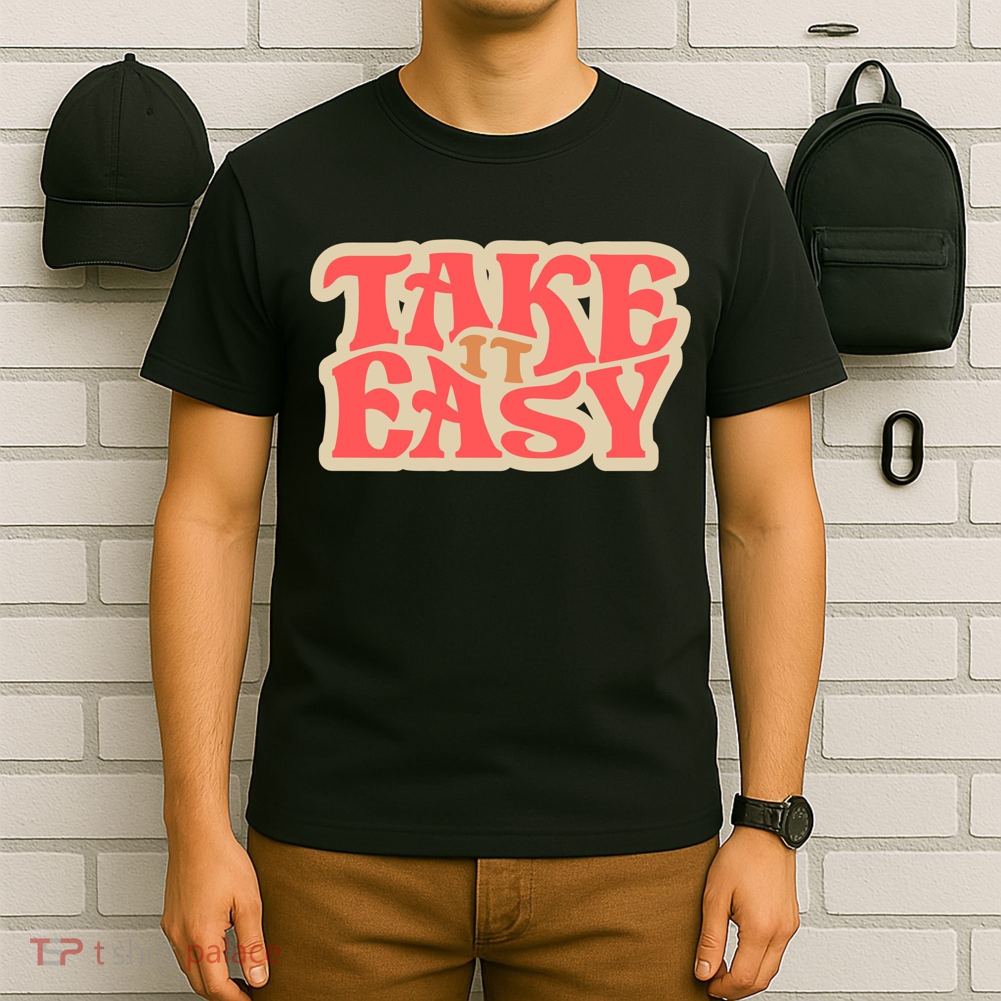 Take It Easy Retro Quote T-Shirt