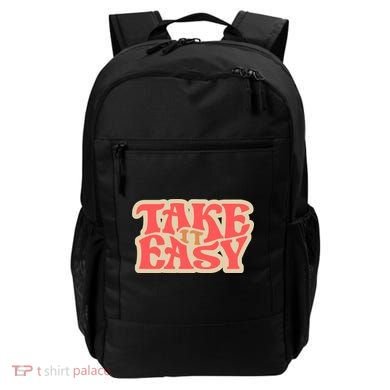 Take It Easy Retro Quote Backpack