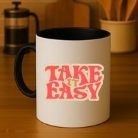 Take It Easy Retro Quote Coffee Mug thumb 4