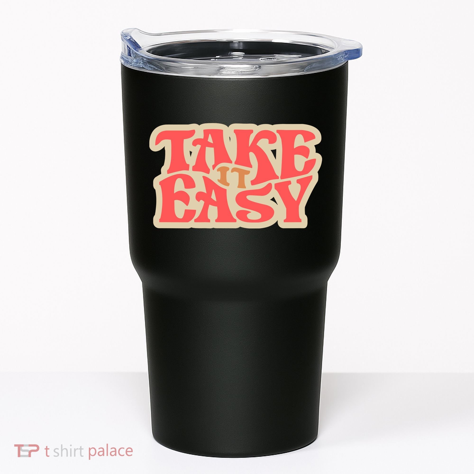 Take It Easy Retro Quote Tumbler