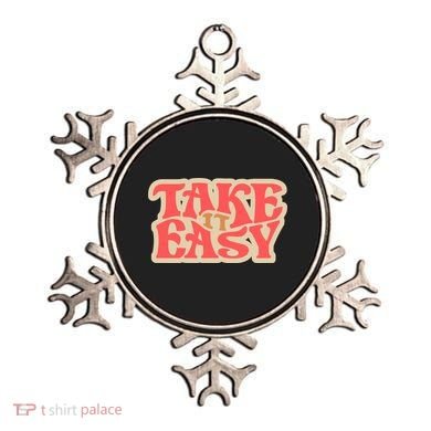 Take It Easy Retro Quote Ornament