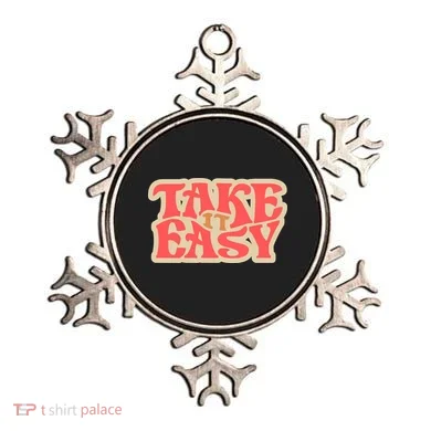Take It Easy Retro Quote Ornament