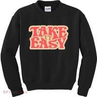 Take It Easy Retro Quote Kids Sweatshirt thumb 0