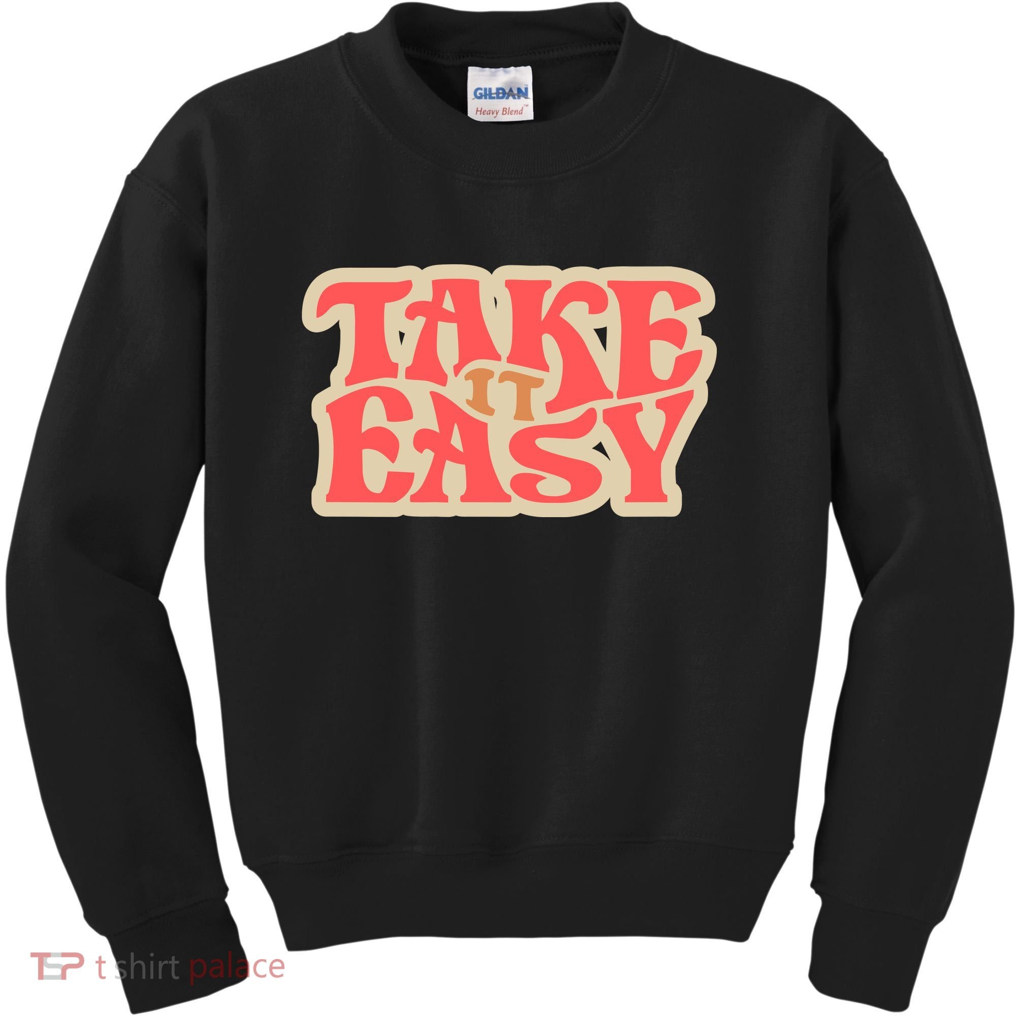 Take It Easy Retro Quote Kids Sweatshirt