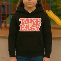 Take It Easy Retro Quote Kids Hoodie thumb 3