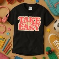 Take It Easy Retro Quote Kids T-Shirt thumb 3