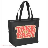 Take It Easy Retro Quote Tote Bag thumb 2