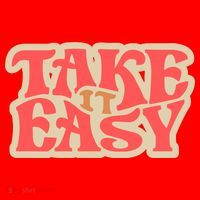 Take It Easy Retro Quote Santa Hat thumb 1