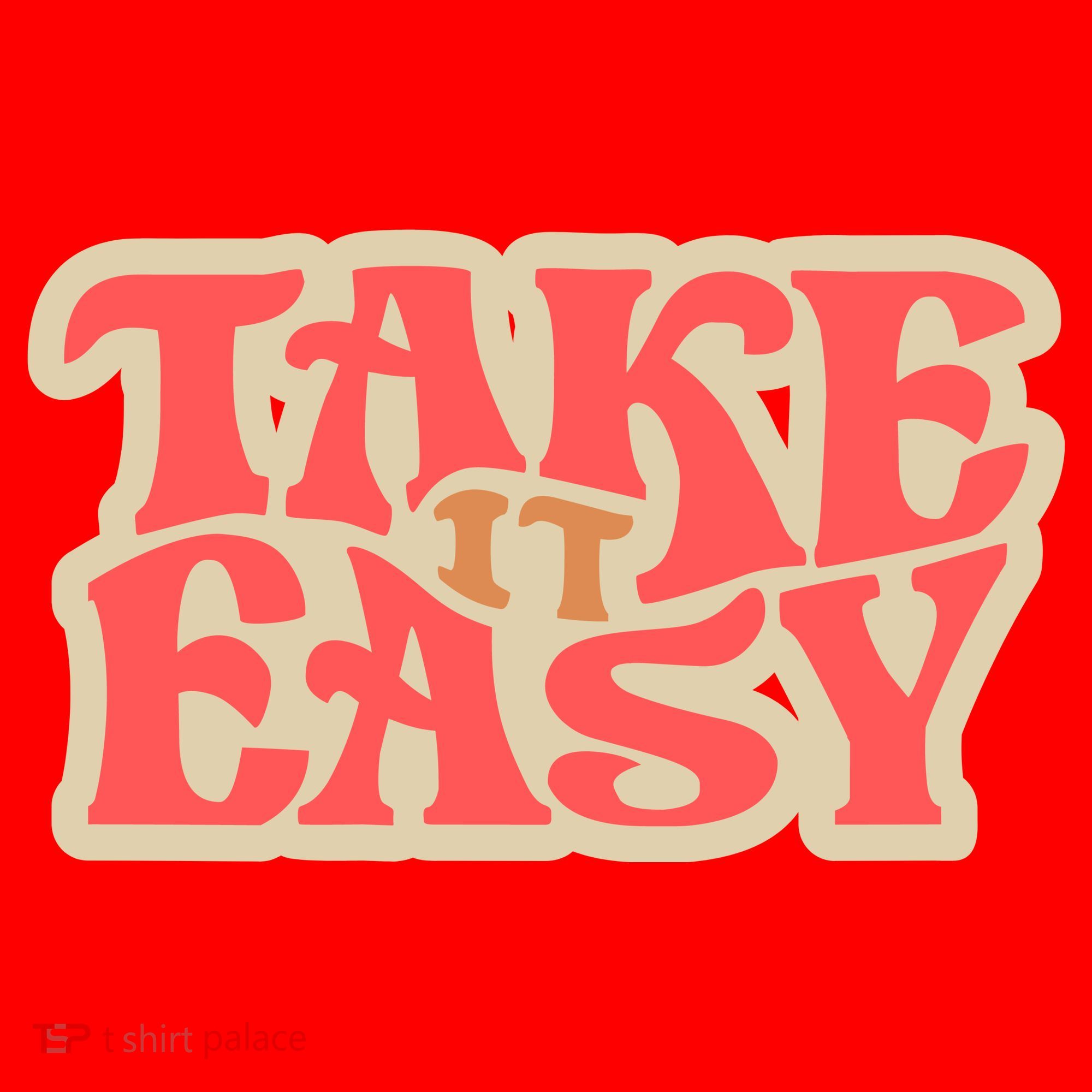Take It Easy Retro Quote Santa Hat