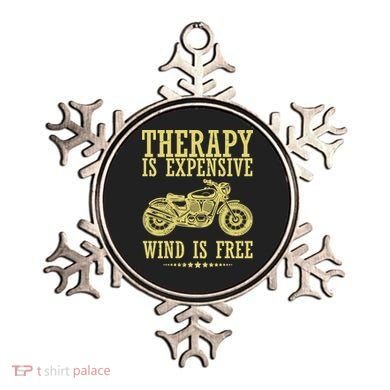 Therapy Is Expensive Wind Is Free Motorcycle Biker Ornament