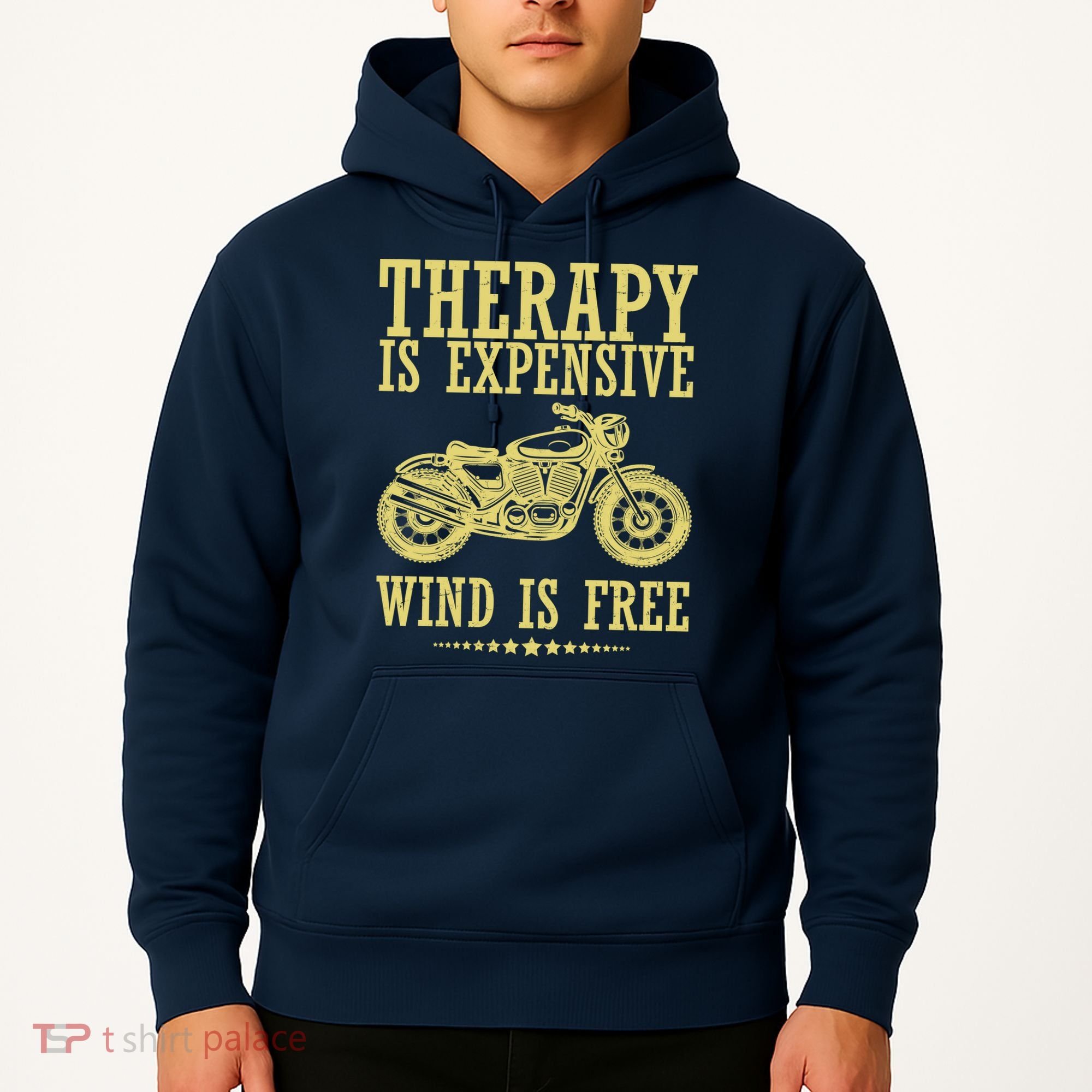 Therapy Is Expensive Wind Is Free Motorcycle Biker Hoodie