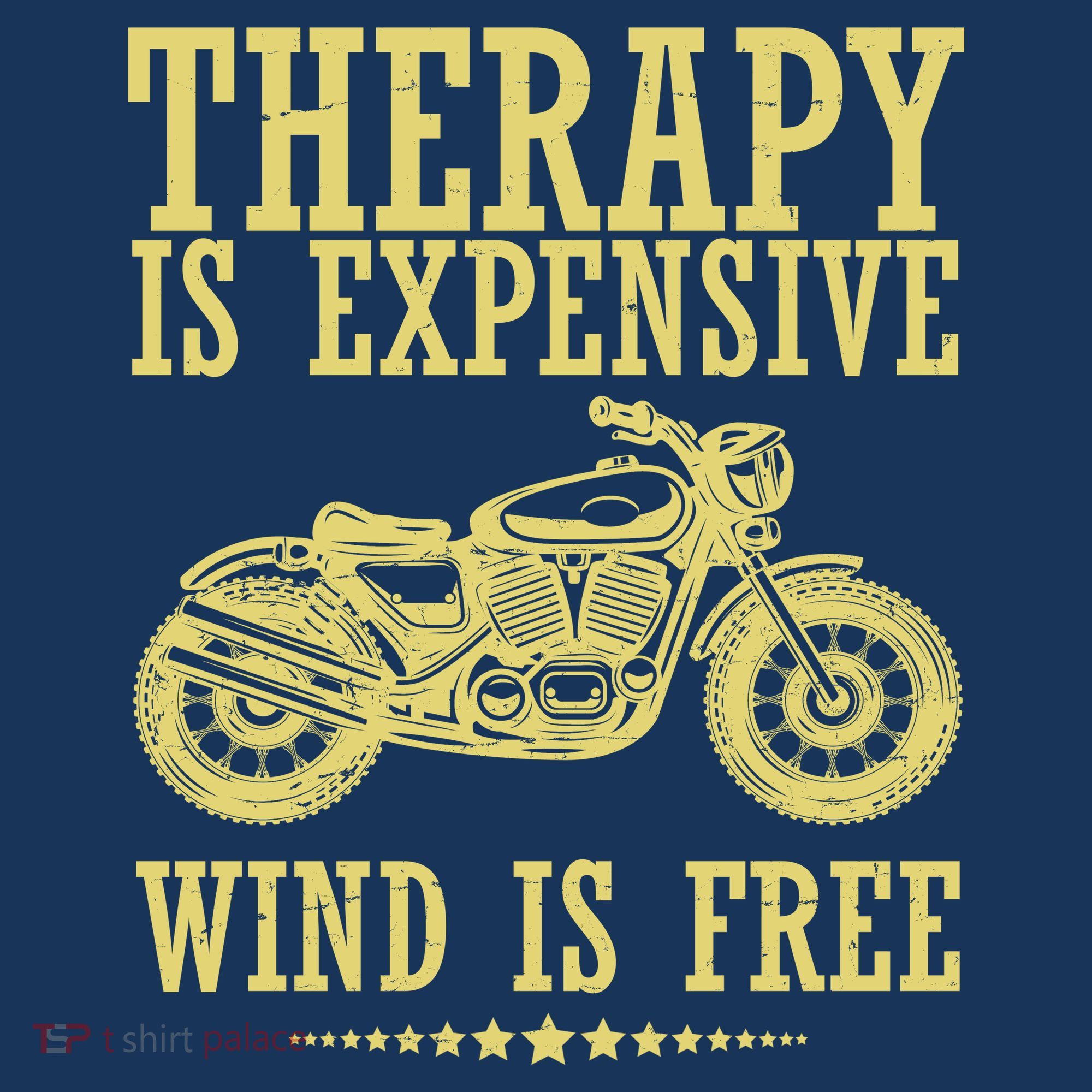 Therapy Is Expensive Wind Is Free Motorcycle Biker Coaster