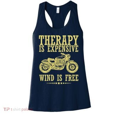 Therapy Is Expensive Wind Is Free Motorcycle Biker Women's Tank Top