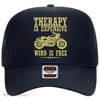Therapy Is Expensive Wind Is Free Motorcycle Biker Hat thumb 0