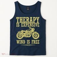 Therapy Is Expensive Wind Is Free Motorcycle Biker Tank Top thumb 2