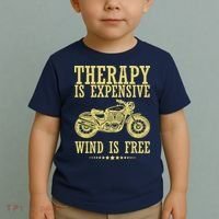 Therapy Is Expensive Wind Is Free Motorcycle Biker Toddler T-Shirt thumb 2