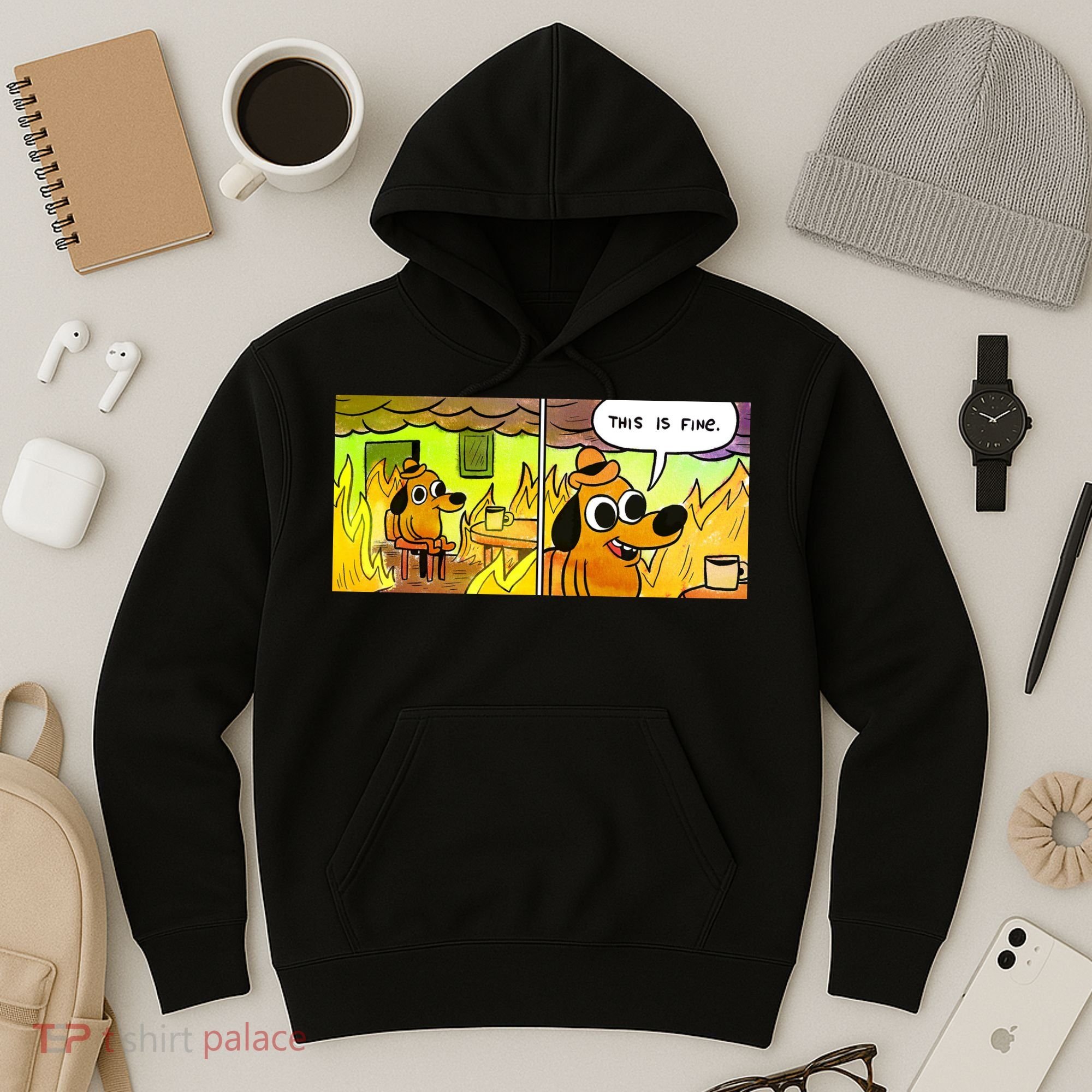 This Is Fine Meme Shirt Hoodie