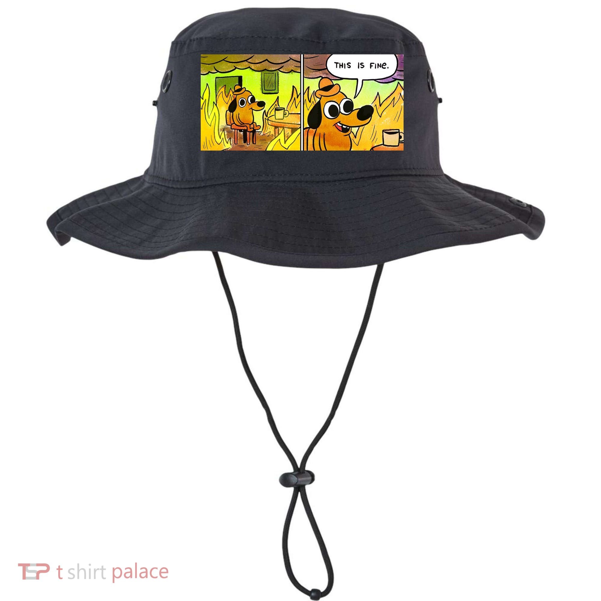 This Is Fine Meme Shirt Bucket Hat