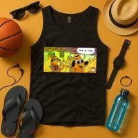 This Is Fine Meme Shirt Tank Top thumb 4