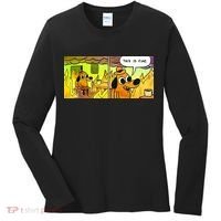 This Is Fine Meme Shirt Women's Long Sleeve Shirt thumb 0