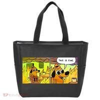 This Is Fine Meme Shirt Tote Bag thumb 0