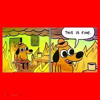 This Is Fine Meme Shirt Santa Hat thumb 1