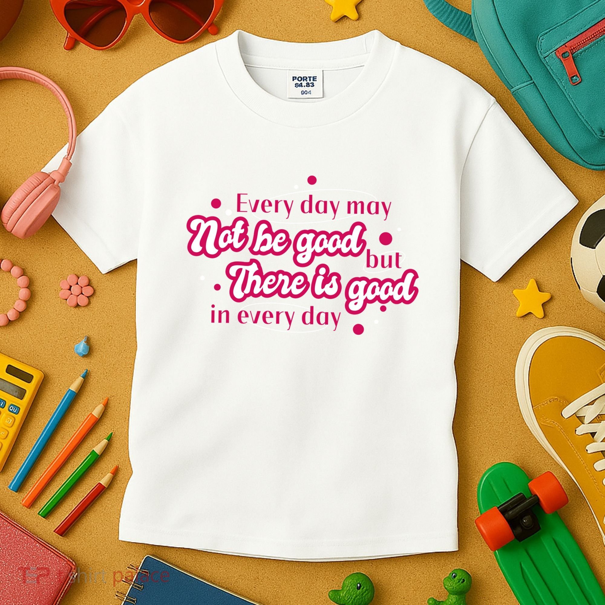 There Is Good In Every Day Quote Kids T-Shirt
