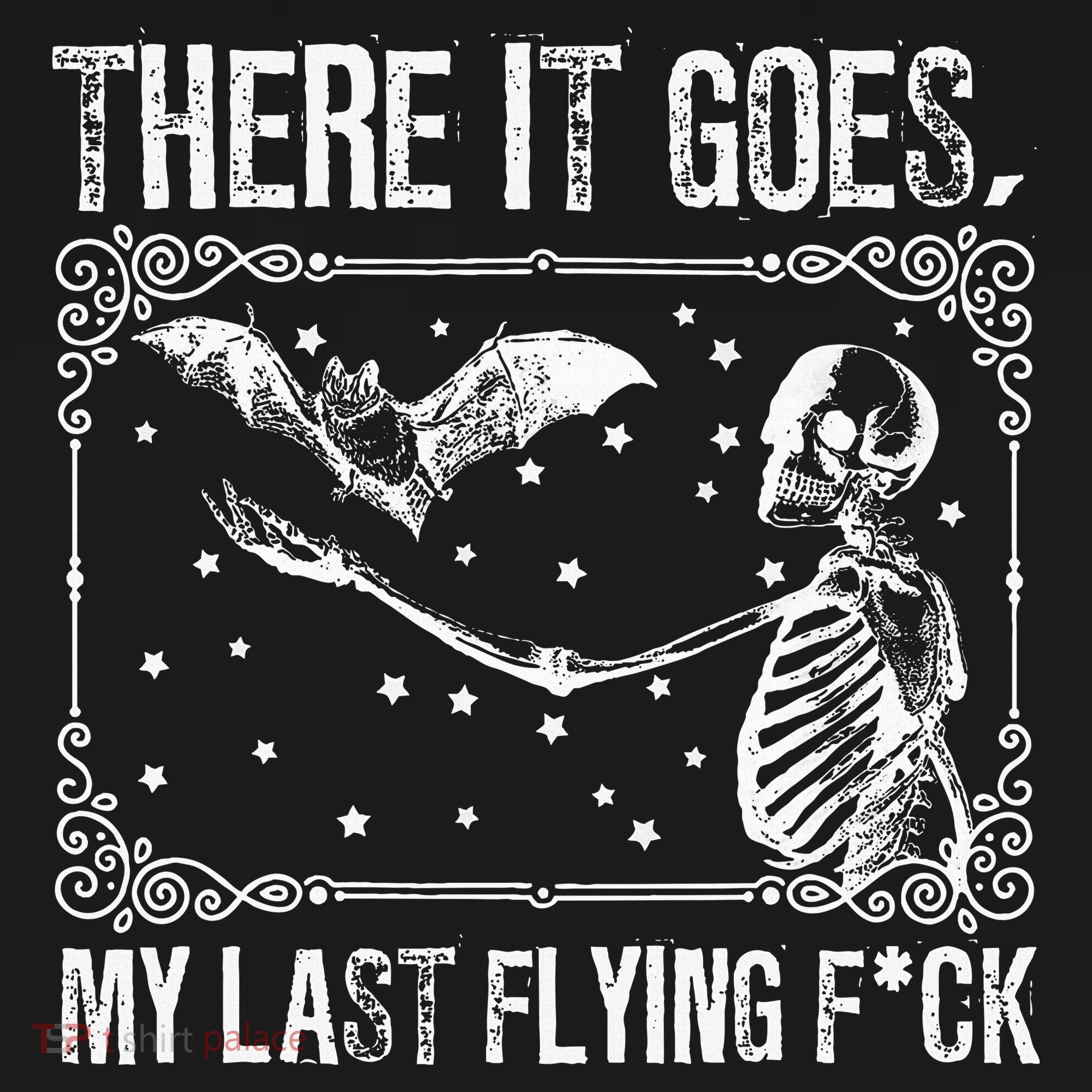 There It Goes My Last Flying F Skeletons Funny Halloween Mousepad