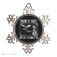 There It Goes My Last Flying F Skeletons Funny Halloween Ornament thumb 0