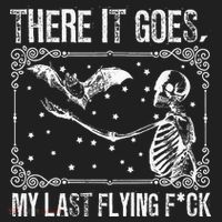 There It Goes My Last Flying F Skeletons Funny Halloween Hat thumb 2