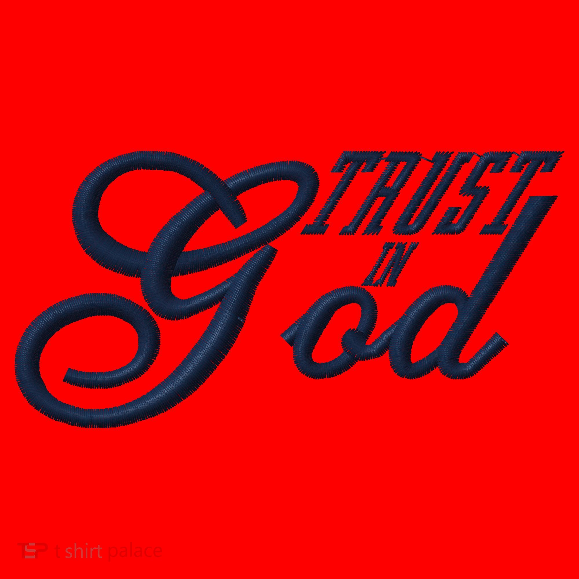 Trust In God Christian Faith In Jesus Midnight Blue Embroidered Embroidered Santa Hat