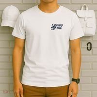 Trust In God Christian Faith In Jesus Midnight Blue Embroidered Embroidered T-Shirt thumb 6