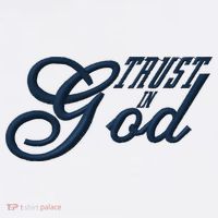 Trust In God Christian Faith In Jesus Midnight Blue Embroidered Embroidered Women's Tank Top thumb 5