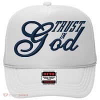 Trust In God Christian Faith In Jesus Midnight Blue Embroidered Embroidered Hat thumb 0