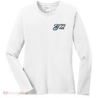 Trust In God Christian Faith In Jesus Midnight Blue Embroidered Embroidered Women's Long Sleeve Shirt thumb 0