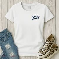 Trust In God Christian Faith In Jesus Midnight Blue Embroidered Embroidered Women's T-Shirt thumb 3