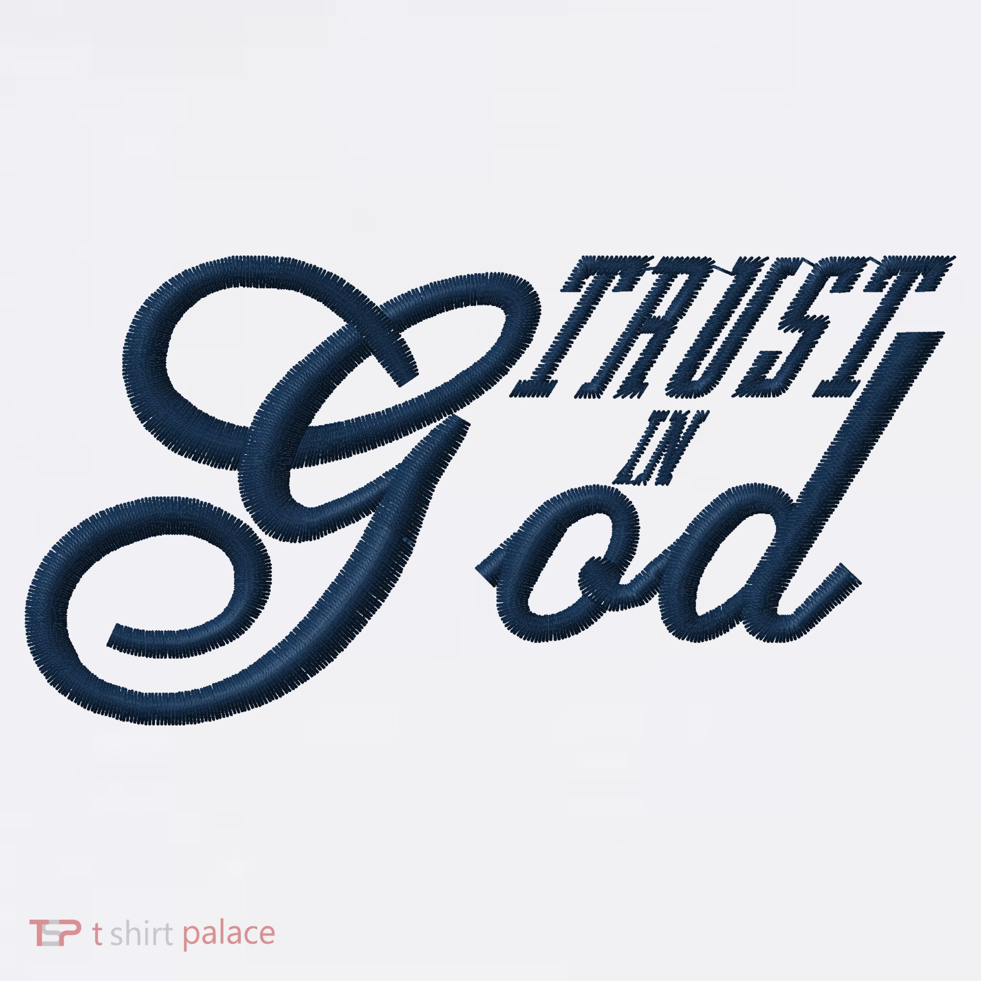 Trust In God Christian Faith In Jesus Midnight Blue Embroidered Embroidered Kids Sweatshirt