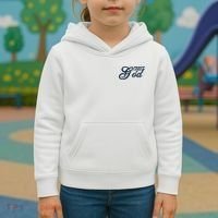 Trust In God Christian Faith In Jesus Midnight Blue Embroidered Embroidered Kids Hoodie thumb 3