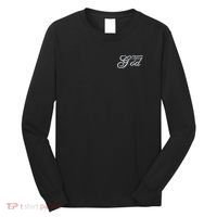 Trust In God Christian Faith In Jesus Embroidered Embroidered Long Sleeve Shirt thumb 0