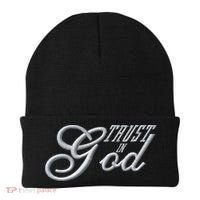 Trust In God Christian Faith In Jesus Embroidered Embroidered Beanie thumb 0