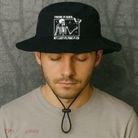 There It Goes My Last Flying F Skeletons Funny Halloween Bucket Hat thumb 2