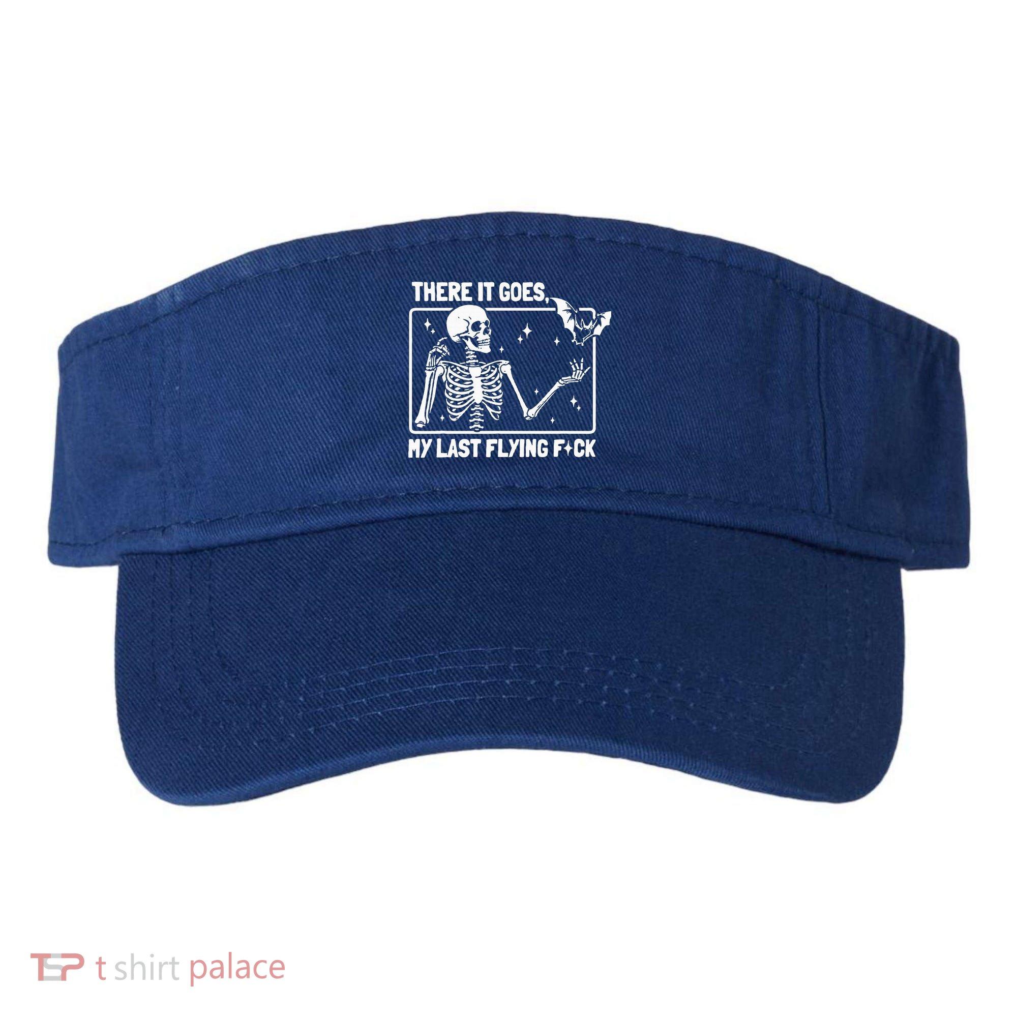 There It Goes My Last Flying F Skeletons Funny Halloween Visor