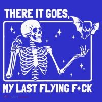 There It Goes My Last Flying F Skeletons Funny Halloween Kids Long Sleeve Shirt thumb 2