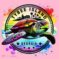 Tybee Island Georgia Sea Turtle Ga Coaster thumb 2