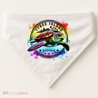 Tybee Island Georgia Sea Turtle Ga USA-Made Doggie Bandana thumb 0