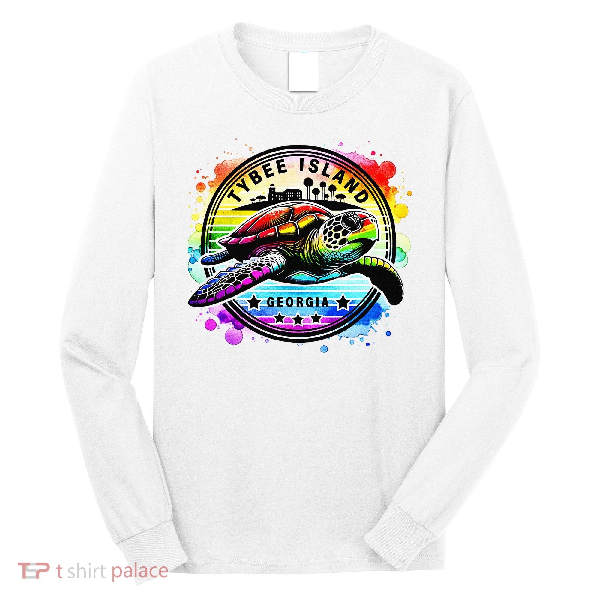 Tybee Island Georgia Sea Turtle Ga Long Sleeve Shirt