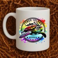 Tybee Island Georgia Sea Turtle Ga Coffee Mug thumb 2