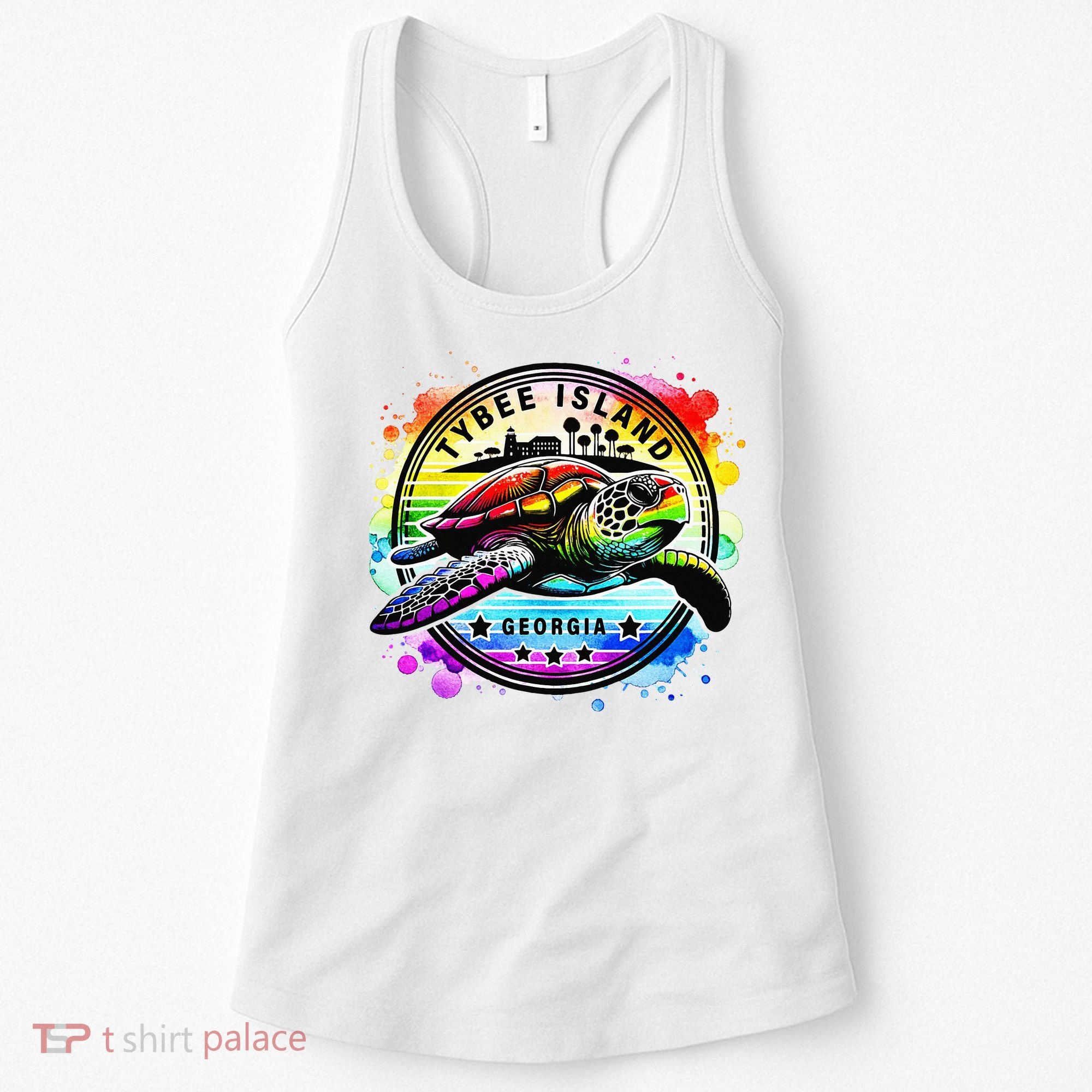 Tybee Island Georgia Sea Turtle Ga Women's Tank Top